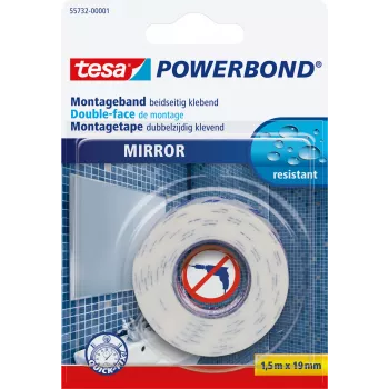 Fita de montagem Tesa Powerbond MIRROR 1,5 m 19 mm