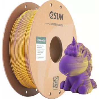 PLA MATTE DUAL 1,75mm lilás amarelo 1kg ESUN 3D-FILAMENT (PLA-MTD175B-ZY1P1)
