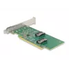 DeLOCK PCI Express 4.0 x16 placa para 4 x SFF-8639 NVMe - Bifurcation - fator de forma Low Profile