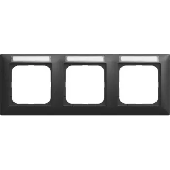 BUSCH JAEGER BJ 1733 NS-915 moldura de cobertura com janela de visualização horizontal 3 módulos (2CKA001754A4947)