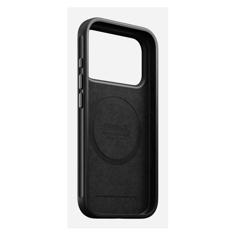 Capa para telemóvel Nomad Modern Leather Case para iPhone 17 Pro, pele + TPU + PC, compatível com ecrã de 16 cm (6,3 polegadas), bordô
