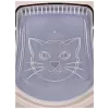 Caixa de areia para gatos DIAMENTIQ BAYA, plástico, portas reversíveis, 55,5×40×38,7 cm, bege