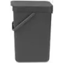 Balde do lixo Brabantia Schwarz & Go 12 l cinzento (109805)