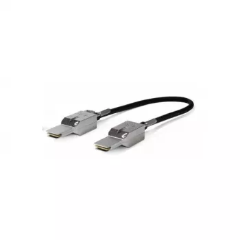 Cabo de empilhamento de fibra ótica Cisco STACK-T4-50CM=, 0,5 m de comprimento, InfiniBand/fibra ótica, preto/cinzento