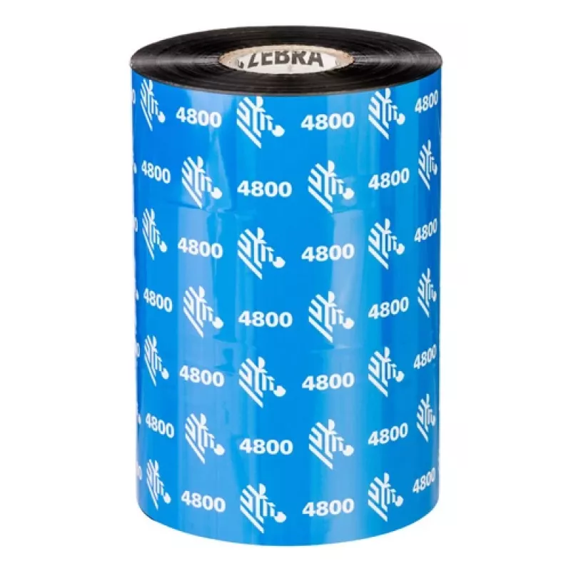 Zebra 4800 Performance Resi fita de transferência térmica 450 m preto