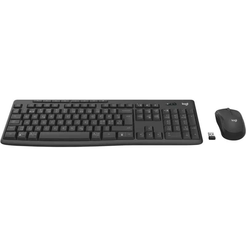 Logitech MK370 Combo for Business teclado rato incluído escritório RF Wireless + Bluetooth QWERTY Nordic grafite