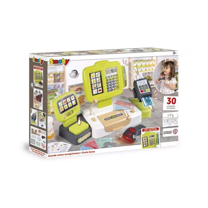Caixa registadora Smoby Grande caixa registadora multicolor 3 anos
