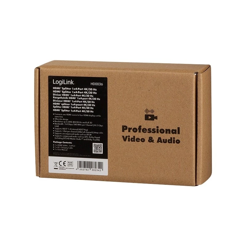 Splitter HDMI 1x4 portas, 4K/30Hz