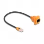 Cabo de rede DeLOCK 90804 0,3 m Cat5e U/UTP RJ-45 preto laranja