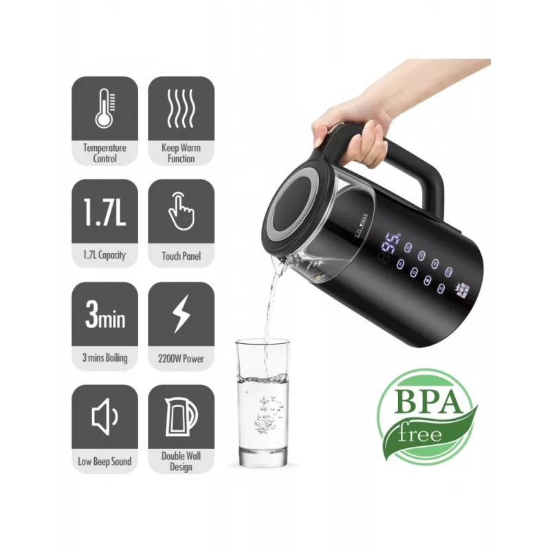 Chaleira elétrica Forme FKG-4017 1,7L 2200W Preto