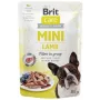 Patê de comida húmida Brit Mini Lamb 85 g — comida húmida com cordeiro como única fonte de proteína para cães pequenos adultos, sem cereais, saqueta de 85 g