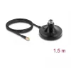 Base magnética de antena DELOCK ULA100 – 1 x conector fêmea N para 1 x ficha SMA, cabo de 1,5 m, exterior, preta