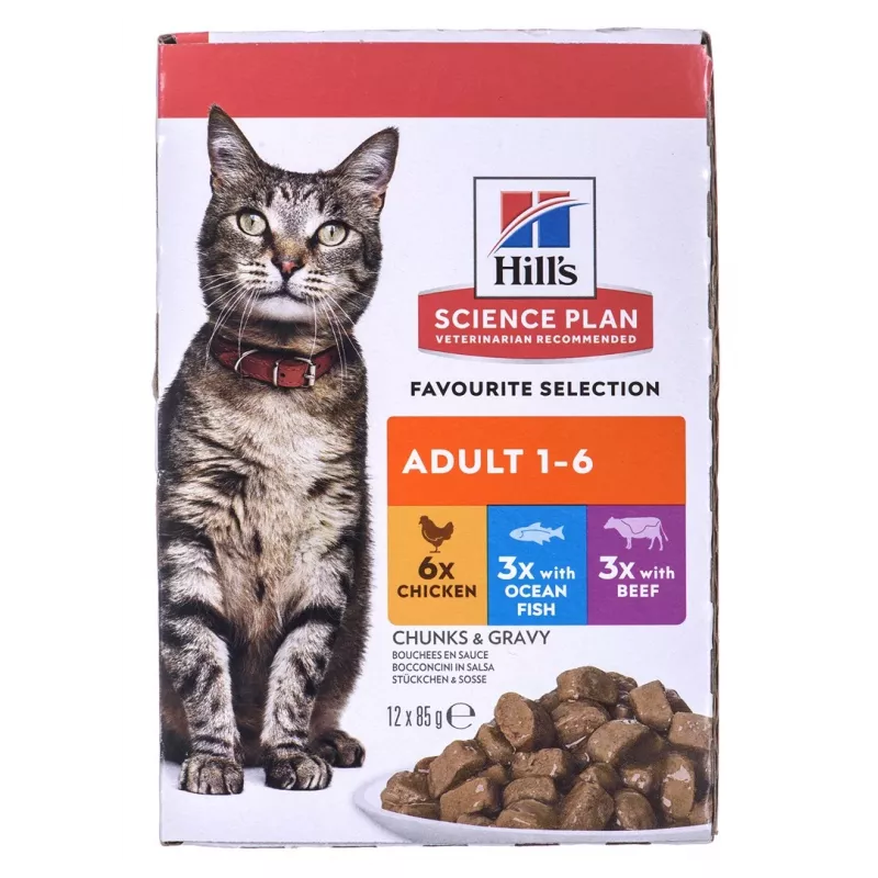 HILL'S Feline Adult Multipack Classic - saquetas 12x85g