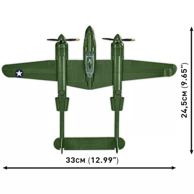 COBI Lockheed P-38 Lightning. Tipo de produto: blocos de construção, Idade mínima recomendada: 7 ano(s), Tema: forças armadas, Número de peças: 332 unid.