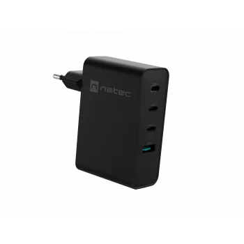 Carregador NATEC NUC-2234 para dispositivos móveis portátil, smartphone preto CA carregamento rápido interior
