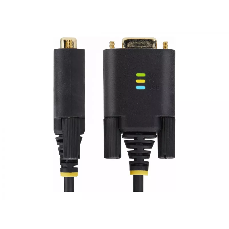 StarTech.com cabo adaptador USB para série de 2 portas de 13ft (4m), parafusos/porcas DB9 substituíveis, retenção COM, USB-A para DB9 RS232, FTDI, proteção ESD nível 4, Windows/macOS/ChromeOS/Linux – construção robusta em TPE