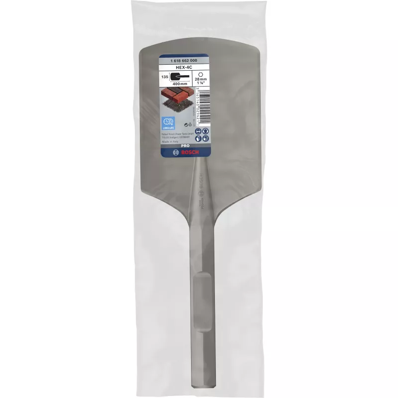 Bosch 1 618 662 000 cinzel plano com encabadouro sextavado, 135 x 400 mm