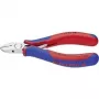 Corta-fios de eletrónica Knipex compr. 115 mm forma 1 bisel sim punho 2C polido espelhado
