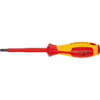 Chave de fendas Torx VDE Knipex tamanho T 20 comprimento da lâmina: 80 mm DIN EN 60900 (98 26 20)