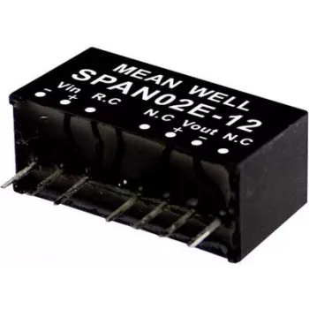 Fonte de alimentação/conversor de tensão Mean Well SPAN02C-05 2 W saída 5 V entrada 36–75 V RoHS