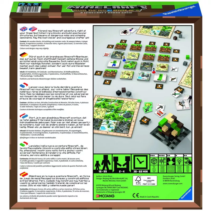 Minecraft Builder & Biomes, jogo de tabuleiro