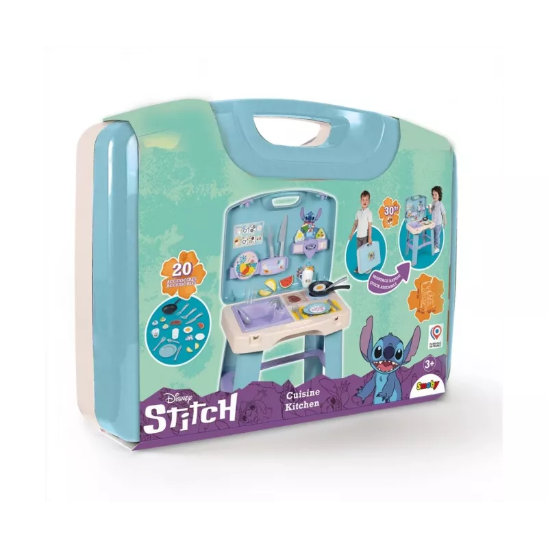 Cozinha de brincar SMOBY Stitch Kitchen 7600311909 com acessórios – conjunto de cozinha de brincar para crianças