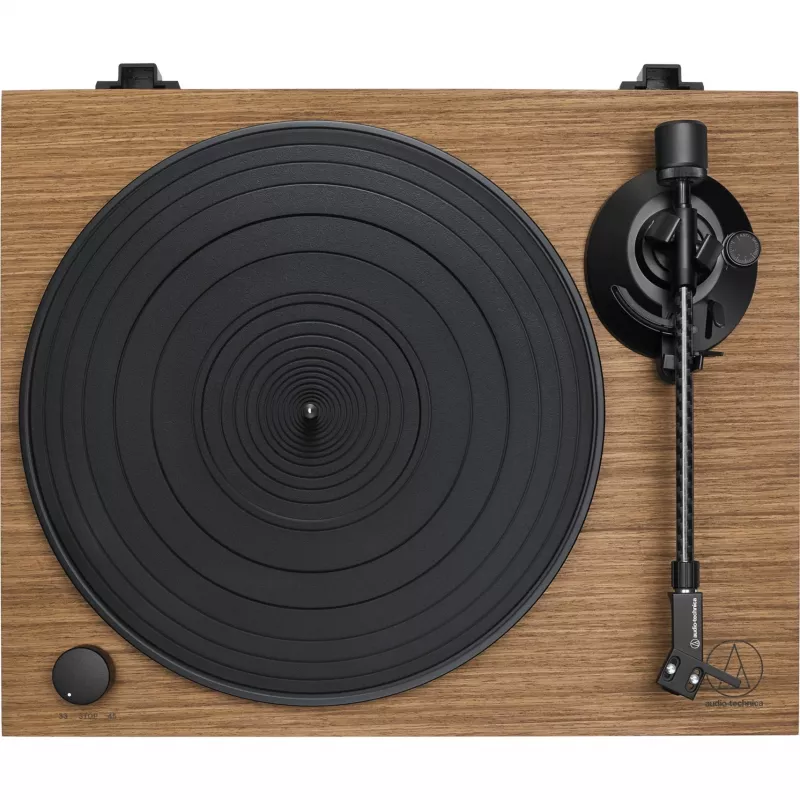 AT-LPW40WN, gira-discos Preto/Madeira, pré-amplificador phono integrado, funcionamento manual