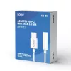 Adaptador de áudio USB Type 3.1 C (M) – Jack 3,5mm (F) branco SAVIO AK-51