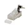 Fichas RJ45 cat 6,6A, 7 blindadas, embalagem 50 unid.