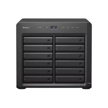 NAS Synology DS2422+; Torre; 12x (3,5 SATA HDD/2,5 SATA HDD/2,5 SATA SSD); AMD Ryzen V1500B; 4 GB DDR4 (máx. 32GB), 4 x 1GbE RJ-45