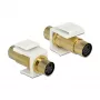 Módulo Keystone DELOCK 86338 — Mini-DIN 4 para Mini-DIN 4, branco, 22×40×15 mm