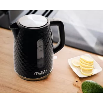 Chaleira elétrica NELO, capacidade de 1,7 l, 2000 W, preta