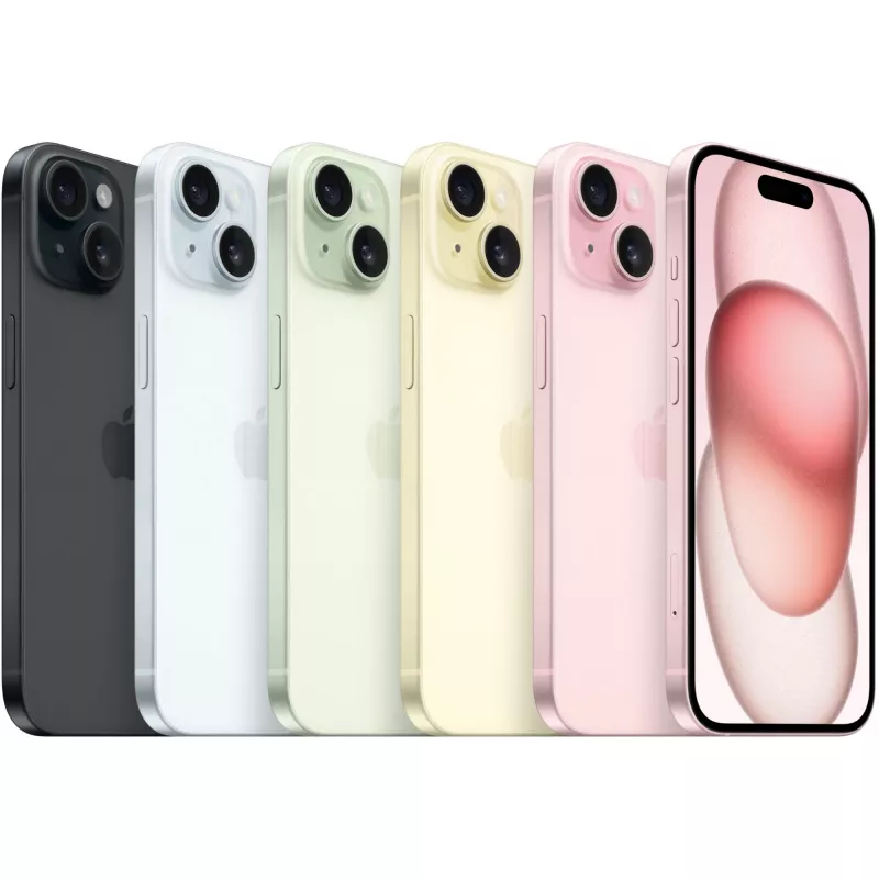 Apple iPhone 15 - 15,5 cm (6.1) - 2556 x 1179 píxeis - 256 GB - 48 MP - iOS 17 - preto