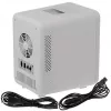 Mini-frigorífico Adler AD 8084G — compacto cinzento 12V/230V, capacidade 4 L, portátil, porta com dobradiça à direita