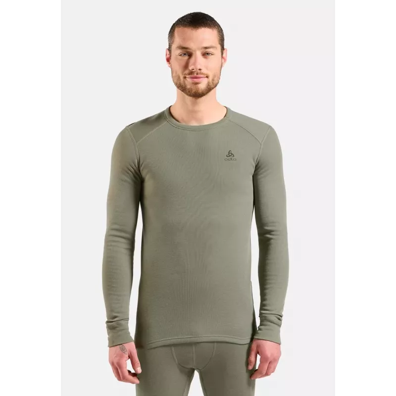 Roupa térmica de manga comprida ODLO BL TOP decote redondo m/l ACTIVE WARM, tamanho M, cinzento