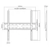 Suporte de parede para TV SBOX PLB-2544F-2 para televisores de 32–70 polegadas, até 45 kg, VESA 400x400