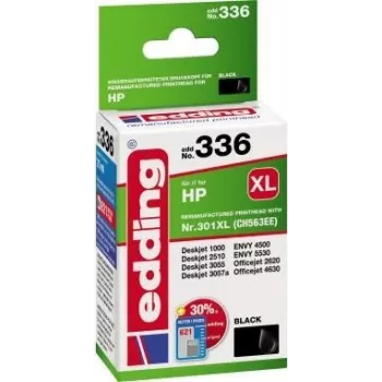 Cartucho de tinta edding EDD-336 preto compatível com HP 301XL CH563EE