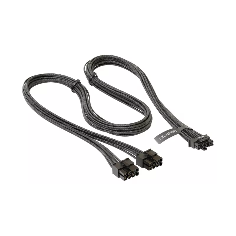 Cabo adaptador SEASONIC NESE-165 12VHPWR PCIe 5.0 preto para conector de alimentação de GPU