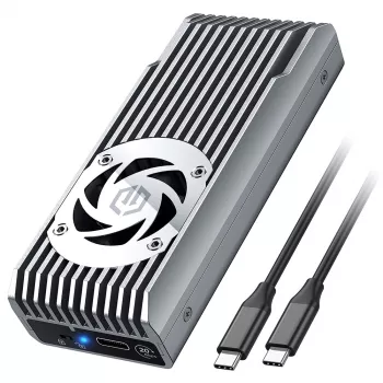 Caixa externa GrauGear M.2 NVMe com ventoinha 20Gbit - Caixa para unidade - Caixa (G-M206-20G-F)