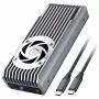 Caixa externa GrauGear M.2 NVMe com ventoinha 20Gbit - Caixa para unidade - Caixa (G-M206-20G-F)