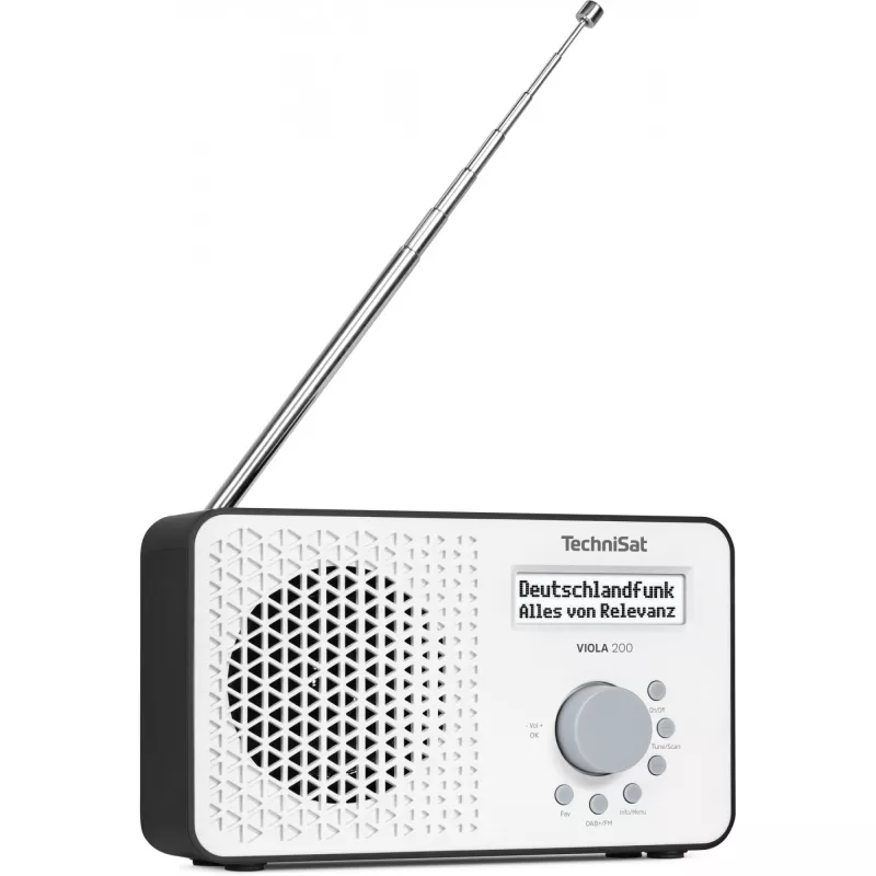 TechniSat VIOLA 200 rádio despertador digital DAB+, branco/preto