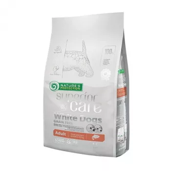 NATURE'S PROTECTION Superior Care White Dogs Grain Free Junior Peixes brancos pequenos - Comida seca para cachorros - 1,5 kg