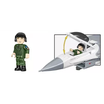 Conjunto de construção Cobi F-16C Fighting Falcon – 463 peças, maquete à escala