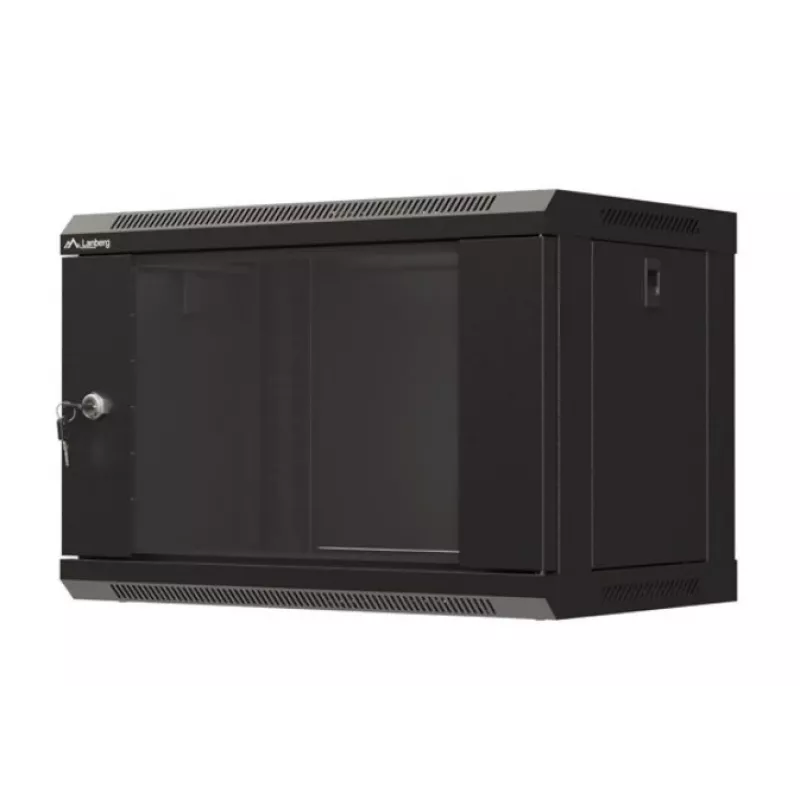 Armário rack de parede LANBERG WF03-5306-10B 6U, 60 kg, fechadura com chave, preto
