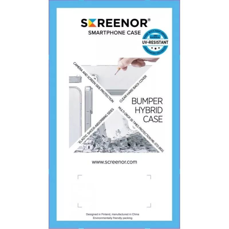 Screenor Bumper 25622SB capa para Honor 200 Lite, transparente