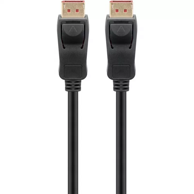 Cabo DisplayPort 2.1, certificado, 16K @ 60Hz, 80 Gbit/s (preto, 1 metro, certificação VESA)