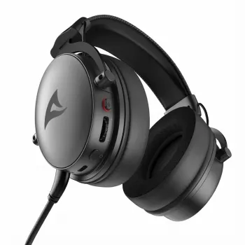 Headset de secretária Sharkoon Skiller SGH40W preto – headset gaming sem fios, design on-ear