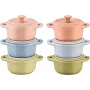 Conjunto de 6 mini-cocottes redondas 10 cm, multicolor