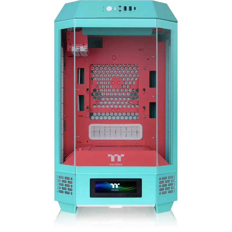 The Tower 250, caixa tower menta/framboesa, Tempered Glass