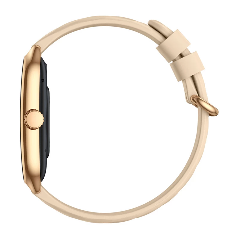 Smartwatch Zeblaze GTS 4 — 4,93 cm (1,94 polegadas) AMOLED 466×466 px, ecrã tátil, Wi-Fi, caixa metálica, bracelete de silicone bege